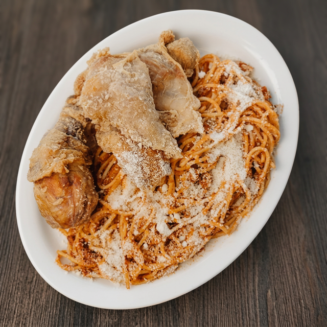 The Pfist Fried Chicken & Spaghetti.